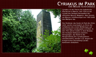 (010) Das Cyriakus-Relief im Park